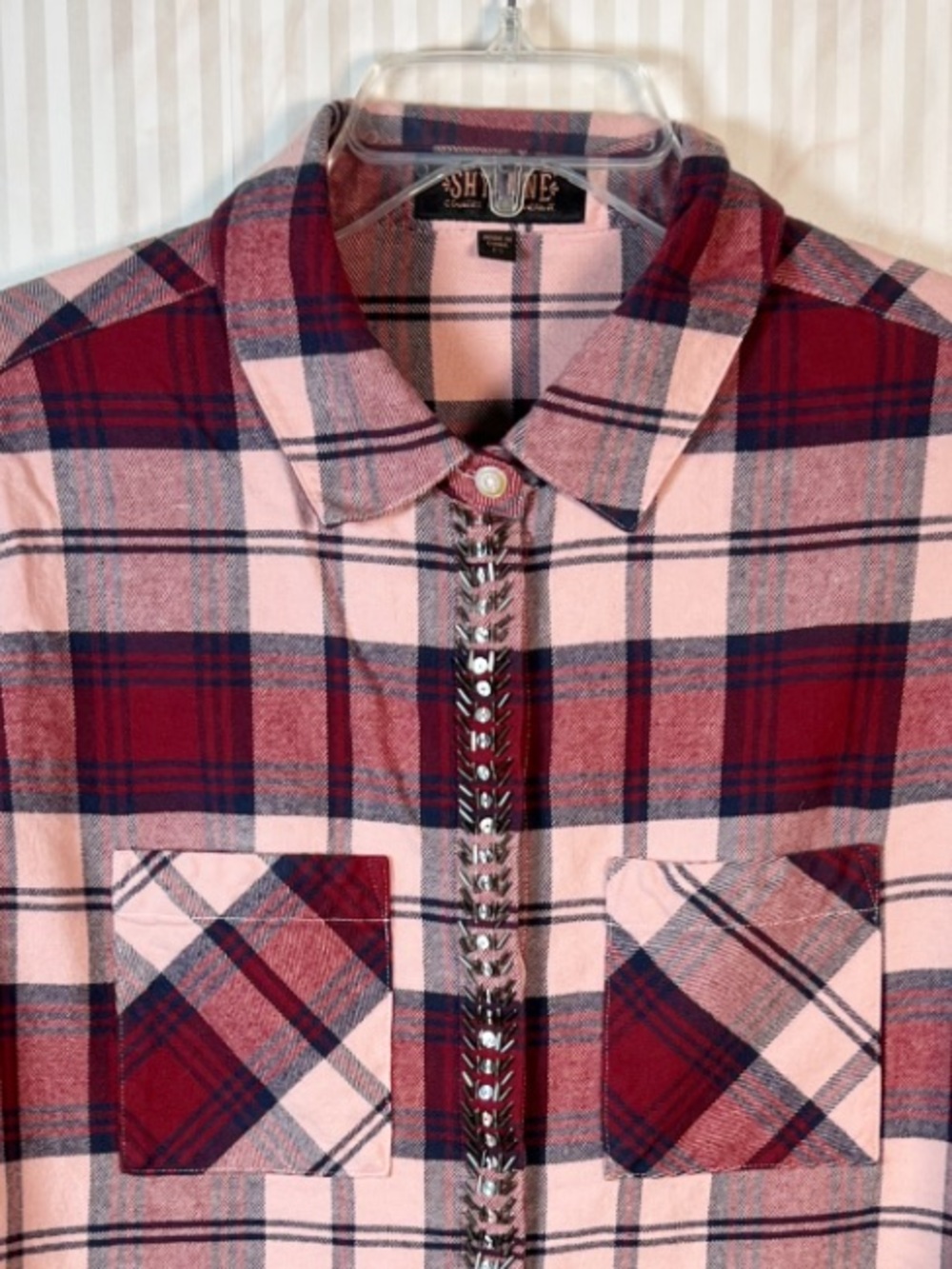 Shyanne Embellished Flannel Shirt - Picture 3 of 8